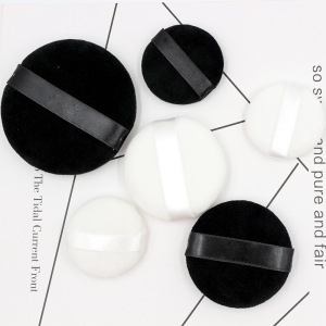 Wholesale Cosmetics Tools Special Black Loose Powder Puff Soft Material Natural Cosmetic Cotton Powder Puff