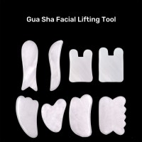 white jade gua sha board for skin care