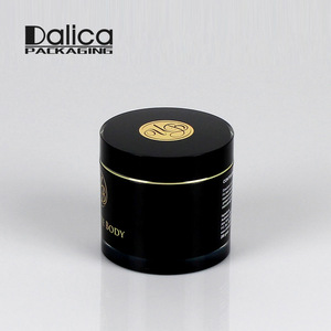 classic 0.5oz 1oz 2oz 4oz 8oz black round empty acrylic cosmetic jar