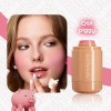 Lips Cheek Tint 2 In 1 Contour Matte Shimmer Cream Blush Waterproof Blusher Stick