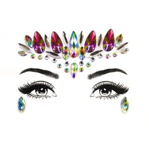 Adhesive Face jewels Gems Temporary Tattoo Face Jewels Festival Party Body Gems Rhinestone Flash Tattoos Stickers