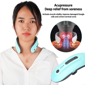 Smart 2021 portable mini electric wireless neck massager 360 Infrared physiotherapy intelligent neck massager