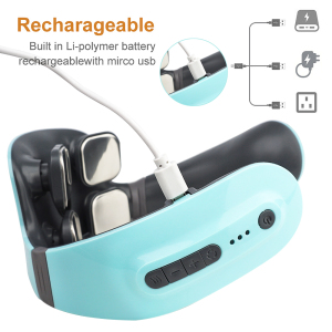 Smart 2021 portable mini electric wireless neck massager 360 Infrared physiotherapy intelligent neck massager