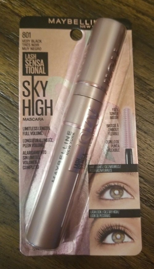 Maybelline Sky High Mascara Volumizing Lengthening, Washable Very Black 801