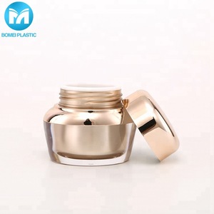 50ml 100ml gold cosmetic packaging 30g 50g acrylic cream jar luxury cosmetic bottles and jars for cosmetics with cap