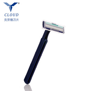 disposable double edge shaving  safty razor personalized custom handle face male twin blade plastic