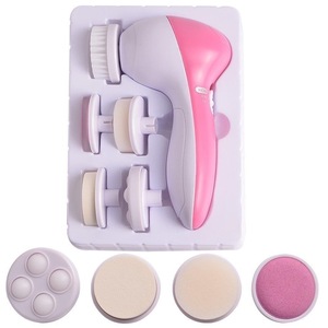 5 IN 1 Face Cleansing Brush Electric Face Cleaner Wash Machine Spa Skin Care Massager Cleaning Facial Cleanser Tools