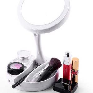 LED Touch Screen 22 Light Makeup Mirror Table Desktop Makeup 1X/2X/3X/10X Magnifying Mirrors Vanity 3 Folding Adjustable Mirror