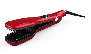 Newest OEM Hair Steam Hair Straightener Comb With LCD Display Electric Straightener Iron Brush Salon Equipment