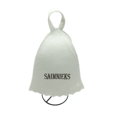 OEM White Sauna Hat Sheep Wool Felt Sauna Hat for Japanese Russian Bnaya Sauna