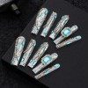 Cheap European and American ins long coffin armor silver burst AB diamond sticker diamond hot girl wears press on nails SUXR Price Supplier Factory Manufactory