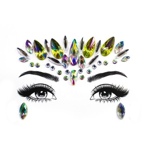 Adhesive Face jewels Gems Temporary Tattoo Face Jewels Festival Party Body Gems Rhinestone Flash Tattoos Stickers