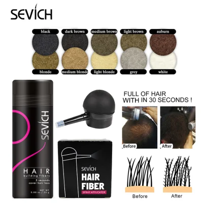 Private Label Keratin Hair Fiber Building Thickening Fiber Powder Spray for Hair Loss