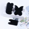 Custom logo black jade gua sha stone,black obsidian gua sha,bian stone gua sha