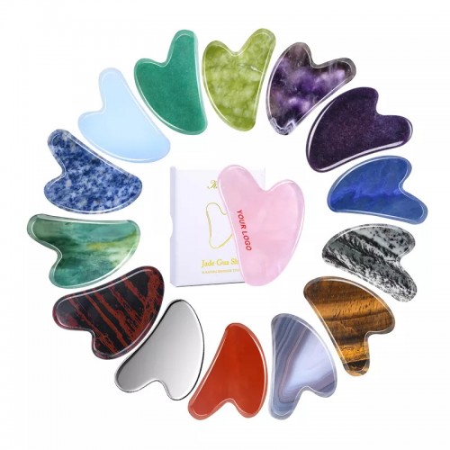 crystal gua sha board customized logo gift box set