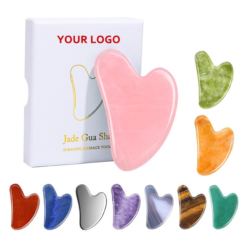 Rose Quartz Gua sha,white jade gua sha,amethyst gua sha tool