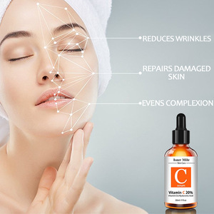 Anti Aging Anti-Wrinkle Facial Vitamin C Serum with Hyaluronic Acid as skin care serum for face