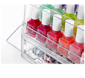 Nail polish acrylic makeup organizer with drawer Hot selling in korea