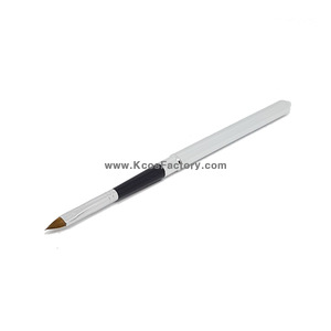 new design hot sale silver retractable lip brush makeup brush factory-CB910