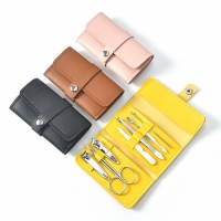 Stylish Manicure Set Nail Grooming Set Leather Roll