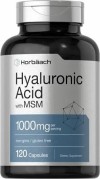 Horbaach Hyaluronic Acid with MSM  1000 mg 120 Capsules Non-GMO and Gluten Free Supplement Bioavailable Formula