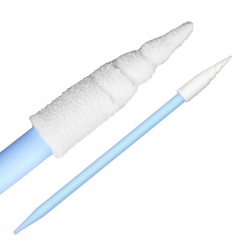 Spiral Tipped Foam Cotton Cleaning Swabs