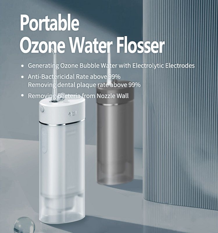 Rechargeable Cordless Electrolytic Ozone Water Flosser Oral Irrigator Dental Flosser Ozone Cleaner Ozone Generator