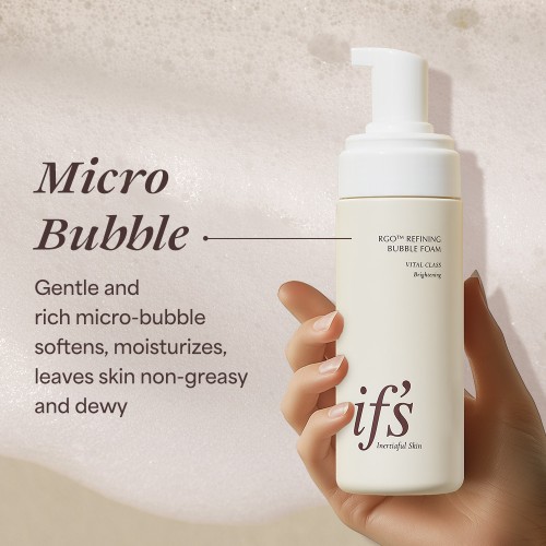 K-BEAUTY Skincare | IF’S Refining Bubble Foam 150ml | Micro-bubble Facial Cleanser | Anti-wrinkle & Brightening with Soothing, Moisturizing, Blemish Care for All Skin Type