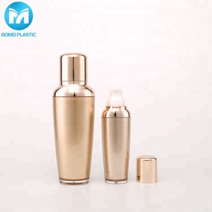 50ml 100ml gold cosmetic packaging 30g 50g acrylic cream jar luxury cosmetic bottles and jars for cosmetics with cap