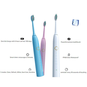 Rechargeable electronic toothbrush FDA Approved Oral care sonic electrical toothbrush with toothbrush head