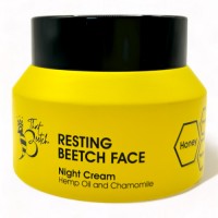 Resting Beetch Face Night Cream 50ml with Honey, Propolis, Prebiotics, Hemp Oil, and Chamomile