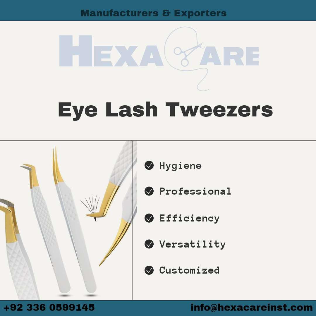 Stainless Steel Eyelash Tweezers premium quality