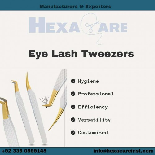 Stainless Steel Eyelash Tweezers premium quality