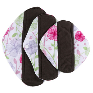 1pc washable heavy flow night use Feminine Hygiene cloth menstrual pads soft care sanitary pad with organic bamboo inner