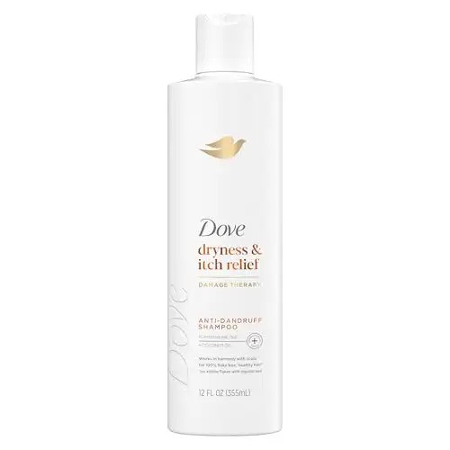 Dove Damage Therapy Derma Shampoo Dryness + Itch for Flaky Scalp with Pyrithione Zinc and Coconut Oil 12 Fl Oz