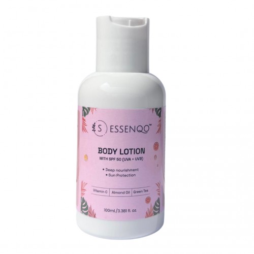 ESSENQO Body Lotion with SPF 50: Deep Nourishment, Complete Sun Protection