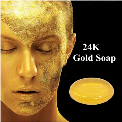 Handmade 24K Gold Soap Strong Whitening Soap Bath Hotel Toilet Glutathion Soap