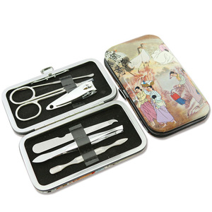 New picture package fake nail tips tools 6pcs sets manicure&pedicure set