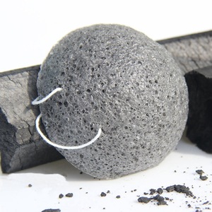 Natural Black Bamboo Charcoal Konjac Sponge for Face and Body Wash