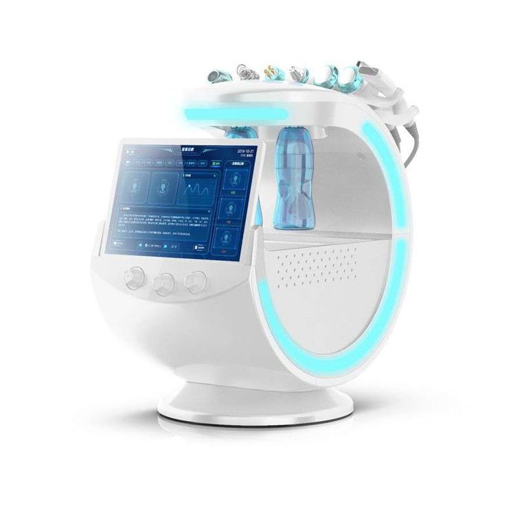 SA-HP05 7 in 1 Ultrasonic RF Skin Scrubber Microdermabrasion Aqua Facial Machine with skin analysis system