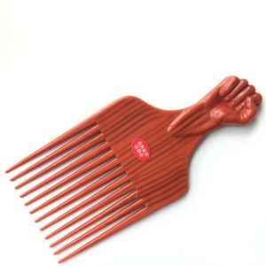High Quality Plastic African Afro Hair Flat Fist Comb