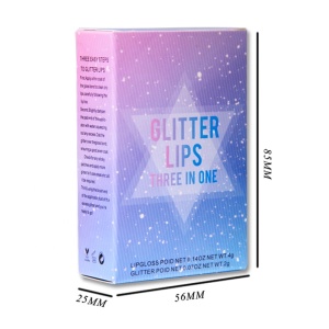 Private Label Cosmetics Glitter Lips 3 In 1 Makeup Kit Lip Gloss Cosmetic Glitter