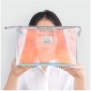 Fashion Women Makeup Pouches Bag Travel Toiletry Bags  Waterproof Transparent Holographic Beauty Cosmetic Bag