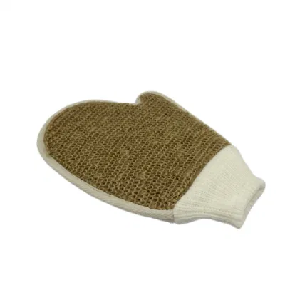 China Quality Natural Jute Hemp Glove for Dead Skin Removal