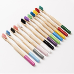 Reusable Soft Bristles Bamboo Toothbrush, Natural Eco Friendly Biodegradable Charcoal Wood Tooth Brushes