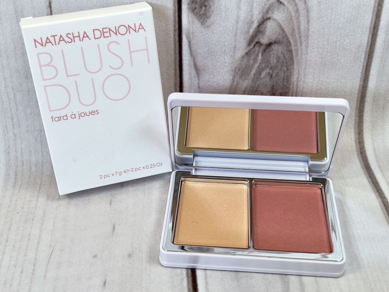 Natasha Denona Blush Duo Palette #14 in Toutou & Golden Coral