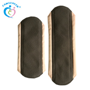 Famicheer Manufacturer Reusable Bamboo Charcoal Cloth Menstrual Sanitary Pads Sanitary Napkin