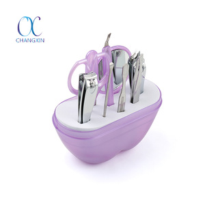 Good Quality Apple Shape Case Manicure Tools 9pcs Nail Clipper Set