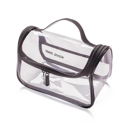 Wholesale Waterproof Transparent PVC Durable Clear Travel Cosmetic Bag with Logo