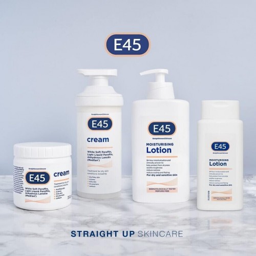 E45 Moisturising Lotion Pump - 500g - Dermatological - Skin Care Cream